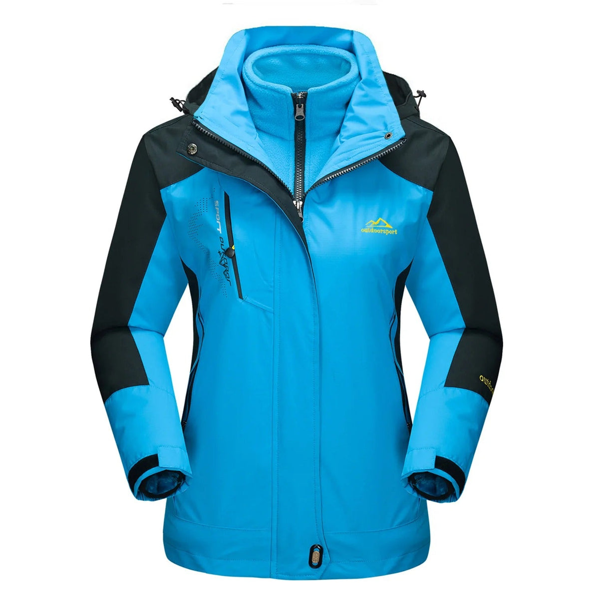 Jaqueta Luci 3 Em 1 Feminina com Capuz e Forro Fleece
